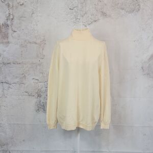 Studio 121 Mock Turtleneck Sweater 100% Wool - Cream Womens Size XL